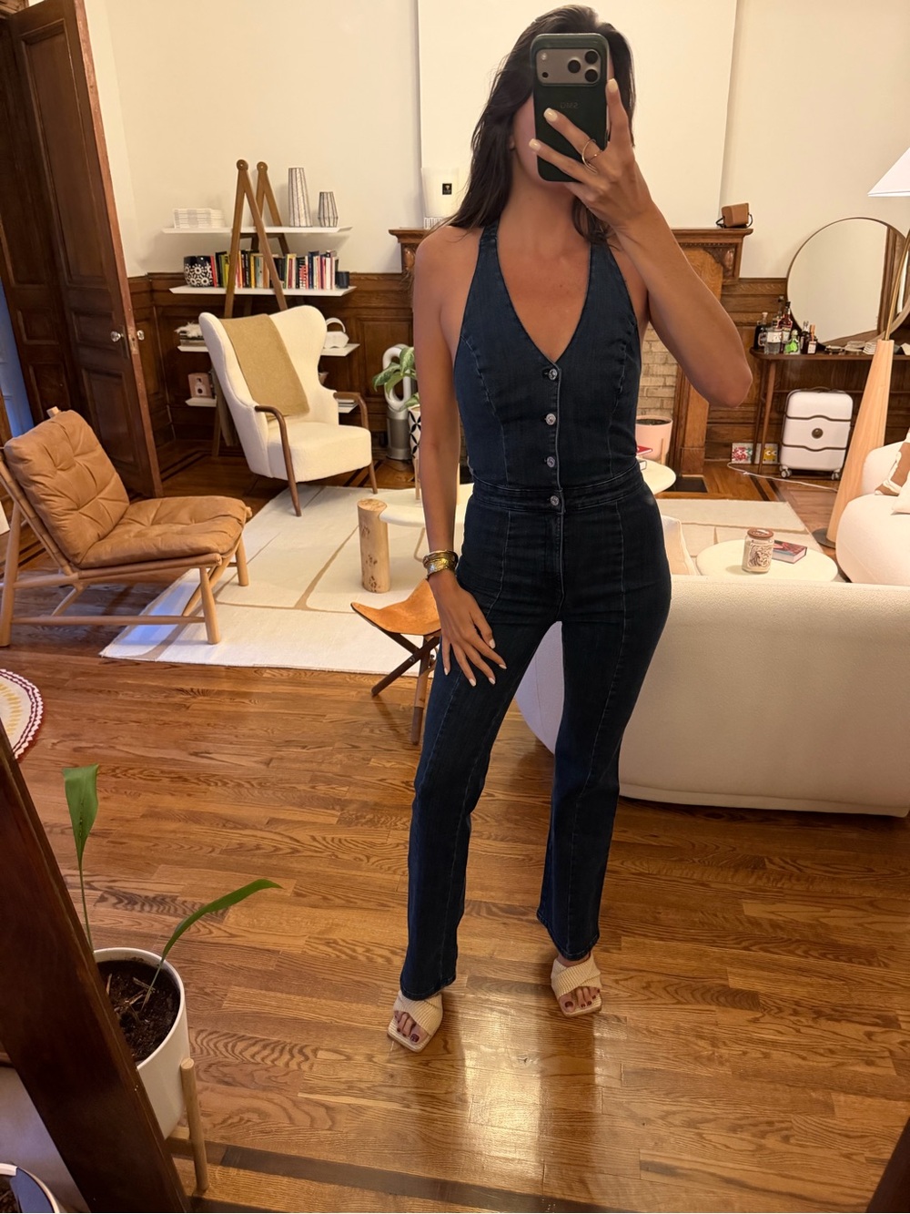 Mango Dark Blue Denim Garment- Size 4US